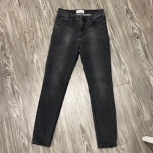 Free people dark grey skinny jeans with stretch